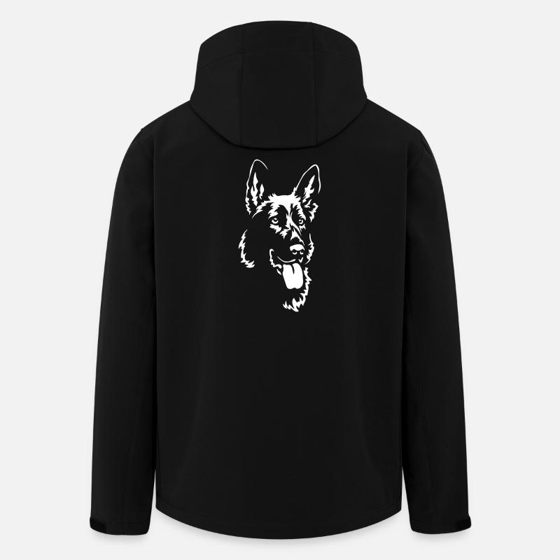 German Shepherd Head "Black Edition" - Men’s Recycled Softshell Jacket by Stanley/Stella - black