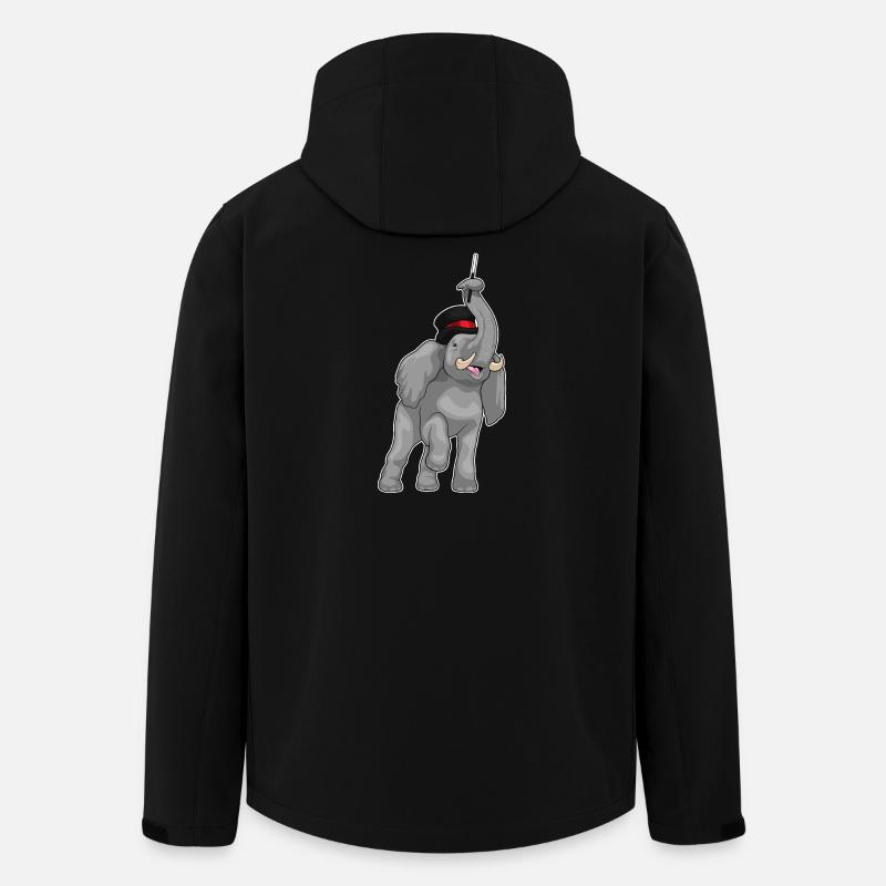 Baguette magique éléphant - Veste softshell homme en polyester recyclé Stanley/Stella - noir