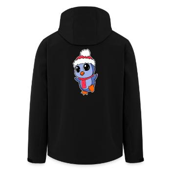 Pinguin Weihnachten - Recycelte Männer Softshell-Jacke von Stanley/Stella - Schwarz - Hinten - AI Model Male 185 light (185cm)