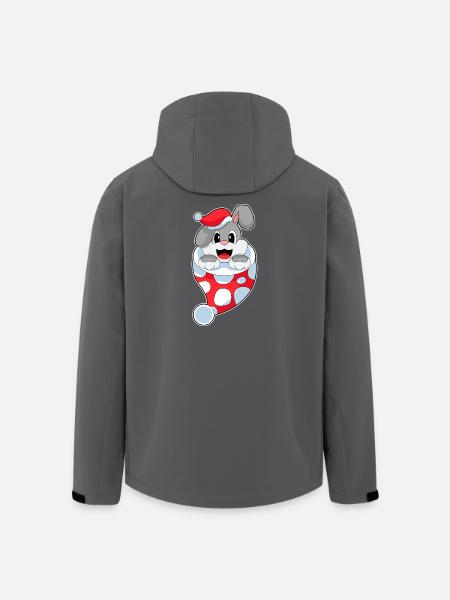 Chaussette de Noël Lapin - Veste softshell homme en polyester recyclé Stanley/Stella - noir