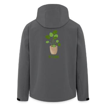 let it grow – Tellerpflanze - Recycelte Männer Softshell-Jacke von Stanley/Stella - Schwarz - Hinten - AI Model Male 185 light (185cm)