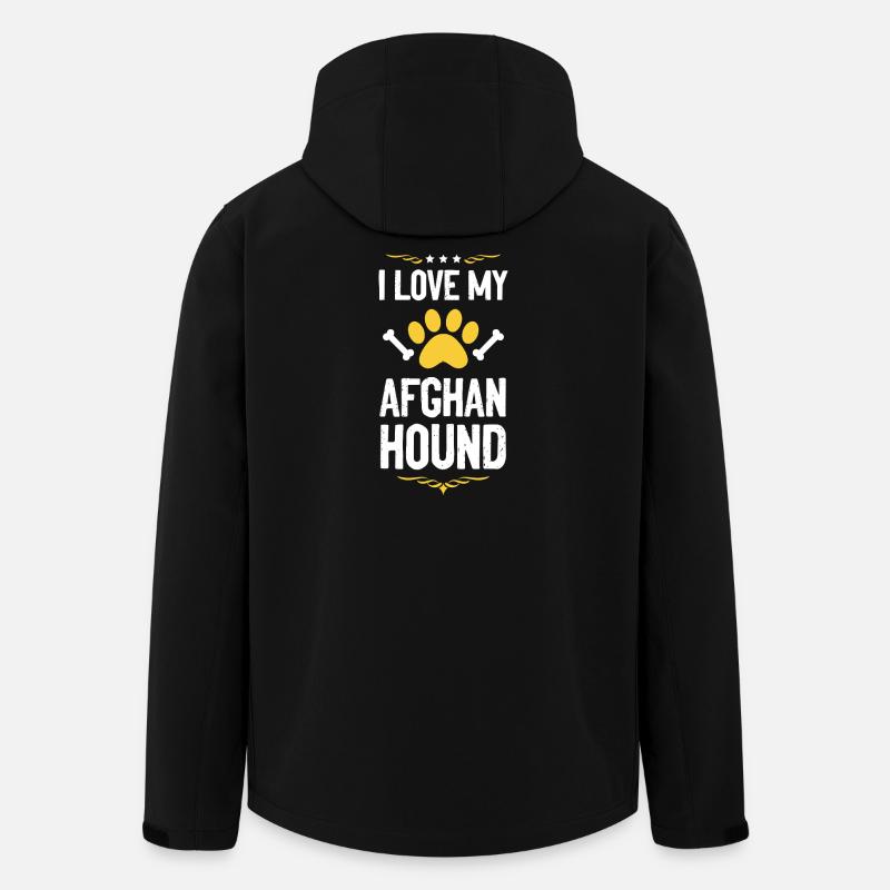 I love my Afghan Hound - Men’s Recycled Softshell Jacket by Stanley/Stella - black