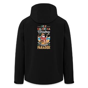 Mele Kalikimaka Hawaiian Christmas - Men’s Recycled Softshell Jacket by Stanley/Stella - black - Back - AI Model Male 185 light (185cm)