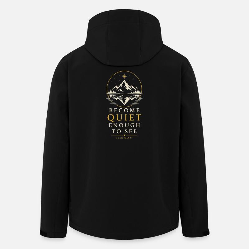 Quiet Mountain Reflection - Men’s Recycled Softshell Jacket by Stanley/Stella - black