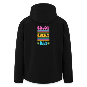 Enjoy every Day - Veste softshell homme en polyester recyclé Stanley/Stella - noir - Dos - AI Model Male 185 light (185cm)