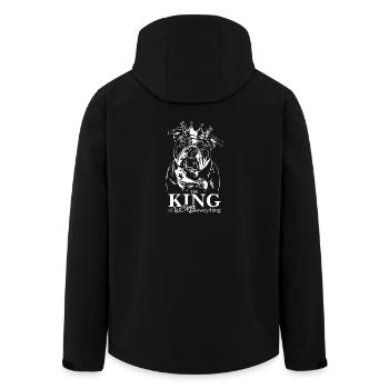OLD ENGLISH BULLDOG Roi de tout Wilsigns - Veste softshell homme en polyester recyclé Stanley/Stella - noir - Dos - AI Model Male 185 light (185cm)