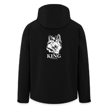 Chien islandais Roi de tout Chiens Wilsigns - Veste softshell homme en polyester recyclé Stanley/Stella - noir - Dos - AI Model Male 185 light (185cm)