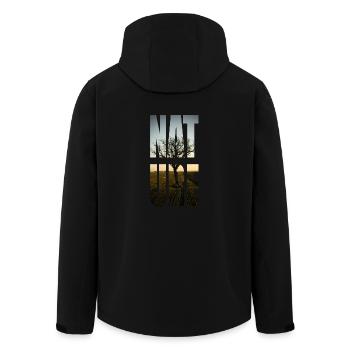 Natur No.1 - Recycelte Männer Softshell-Jacke von Stanley/Stella - Schwarz - Hinten - AI Model Male 185 light (185cm)
