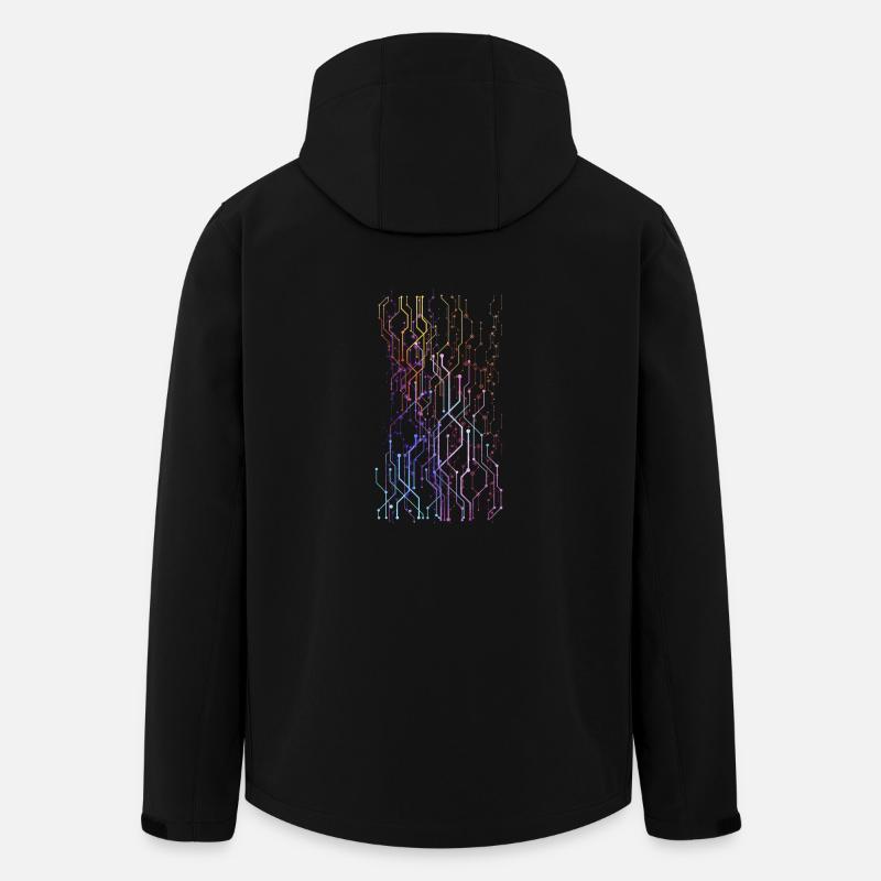 graphiques Geometrik - Veste softshell homme en polyester recyclé Stanley/Stella - noir