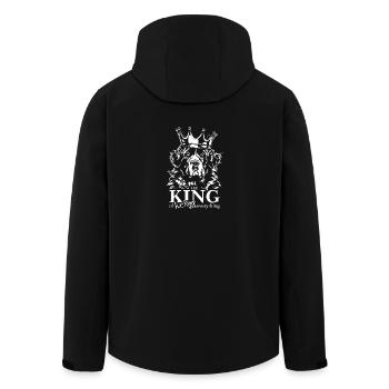 Landseer Roi de tout Chiens Disant - Veste softshell homme en polyester recyclé Stanley/Stella - noir - Dos - AI Model Male 185 light (185cm)