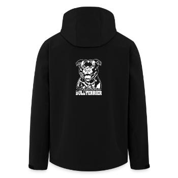 Staffordshire Bullterrier Portrait Hunde Wilsigns - Recycelte Männer Softshell-Jacke von Stanley/Stella - Schwarz - Hinten - AI Model Male 185 light (185cm)