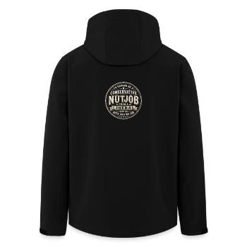 Humour Politique Conservateur vs Libéral - Veste softshell homme en polyester recyclé Stanley/Stella - noir - Dos - AI Model Male 185 light (185cm)
