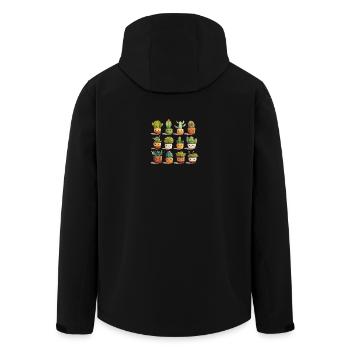 Kakteen Freunde Kollektion - Recycelte Männer Softshell-Jacke von Stanley/Stella - Schwarz - Hinten - AI Model Male 185 light (185cm)