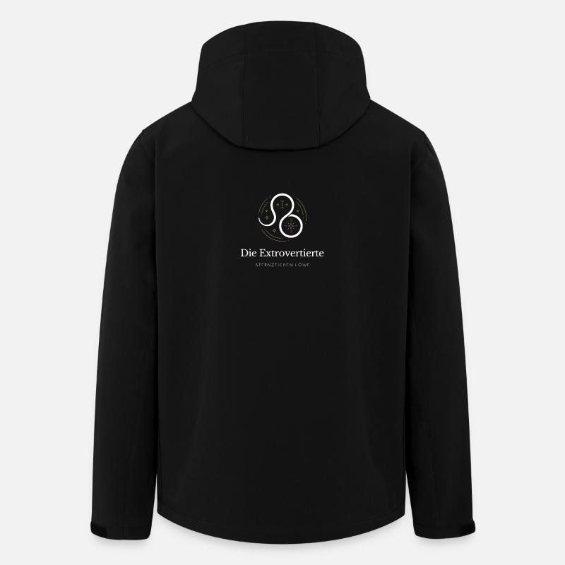Leo Extrovert Logo Sternzeichen - Recycelte Männer Softshell-Jacke von Stanley/Stella - Schwarz