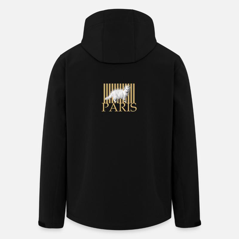 Paris Punk Katze Langhaar - Recycelte Männer Softshell-Jacke von Stanley/Stella - Schwarz