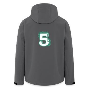 Zahl 5 - Recycelte Männer Softshell-Jacke von Stanley/Stella - Schwarz - Hinten - AI Model Male 185 light (185cm)