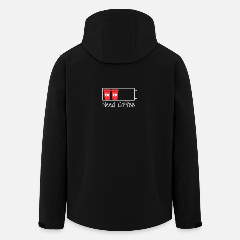 Caffeine = 100% charge - Men’s Recycled Softshell Jacket by Stanley/Stella - black