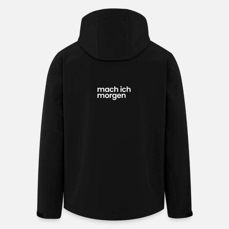 Mach ich morgen - Recycelte Männer Softshell-Jacke von Stanley/Stella - Schwarz