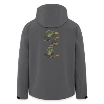 Tough Nummer 2 im Camouflage-Muster! - Recycelte Männer Softshell-Jacke von Stanley/Stella - Schwarz - Hinten - AI Model Male 185 light (185cm)