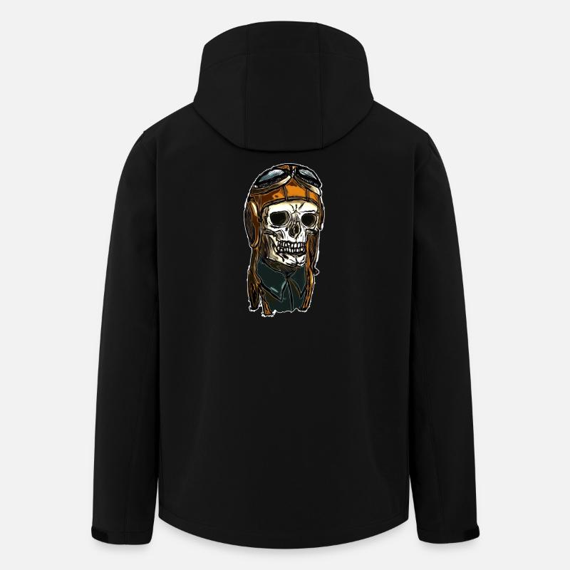 Skull with helmet cap - Men’s Recycled Softshell Jacket by Stanley/Stella - black