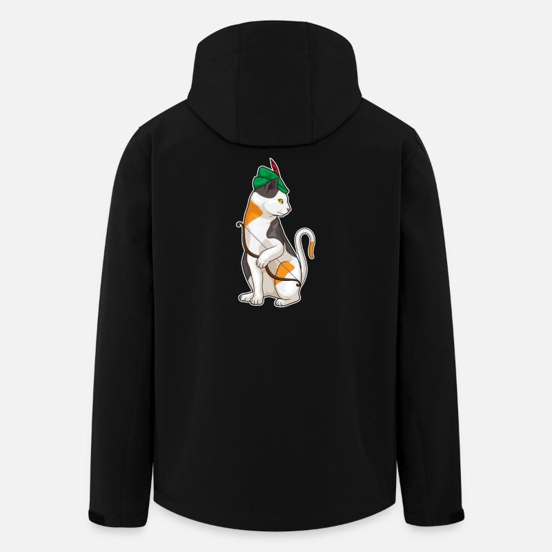 Katze Bogenschütze Bogen - Recycelte Männer Softshell-Jacke von Stanley/Stella - Schwarz