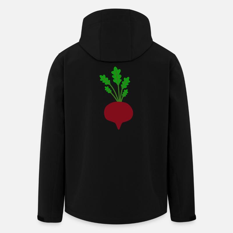 Lebendige Rote-Bete-Blatt-Illustration - Recycelte Männer Softshell-Jacke von Stanley/Stella - Schwarz