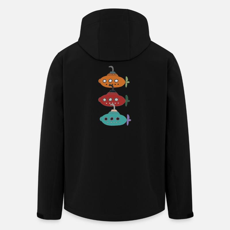 Fantasievoller Unterwasser-boote - Recycelte Männer Softshell-Jacke von Stanley/Stella - Schwarz