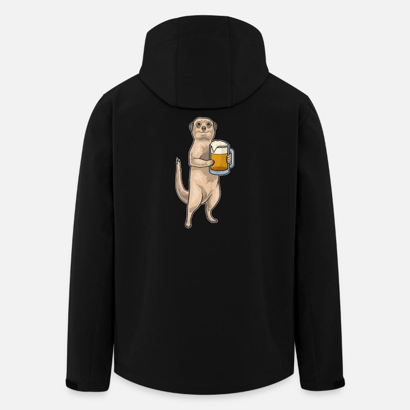 Erdmännchen Bier - Recycelte Männer Softshell-Jacke von Stanley/Stella - Schwarz