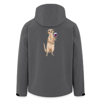 Vin rouge de suricate - Veste softshell homme en polyester recyclé Stanley/Stella - charbon - Dos - AI Model Male 185 light (185cm)