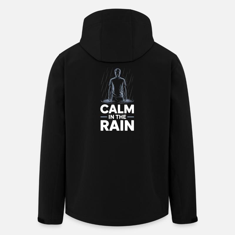 Calm In The Rain Regen - Recycelte Männer Softshell-Jacke von Stanley/Stella - Schwarz
