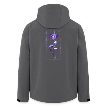 Barbed Wire Hard Techno Music Rave Outfit merch - Men’s Recycled Softshell Jacket by Stanley/Stella - black - Back - AI Model Male 185 light (185cm)