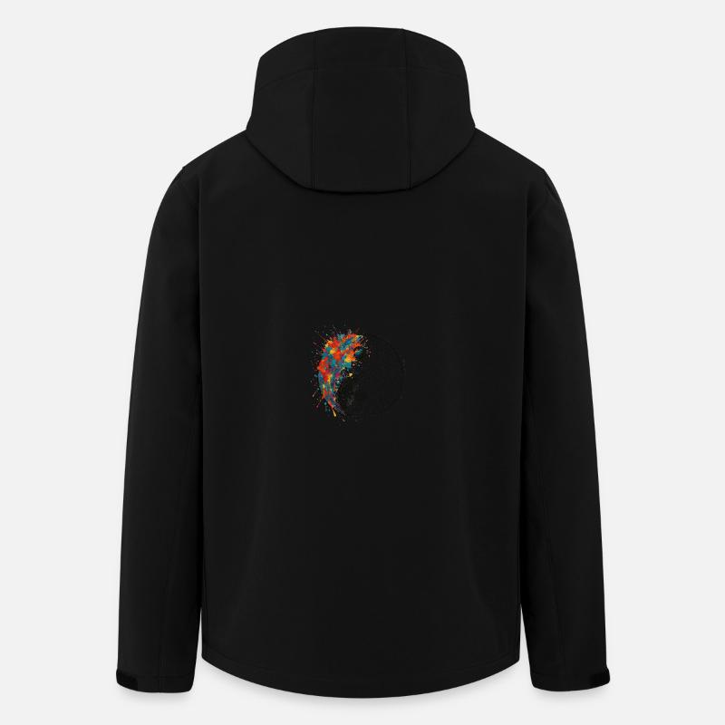 Yin-Yang Splash mit schwarzem Hintergrund - Recycelte Männer Softshell-Jacke von Stanley/Stella - Schwarz