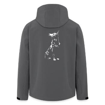 Australian Cattle Dog Silhouette Hunde Wilsigns - Recycelte Männer Softshell-Jacke von Stanley/Stella - Schwarz - Hinten - AI Model Male 185 light (185cm)