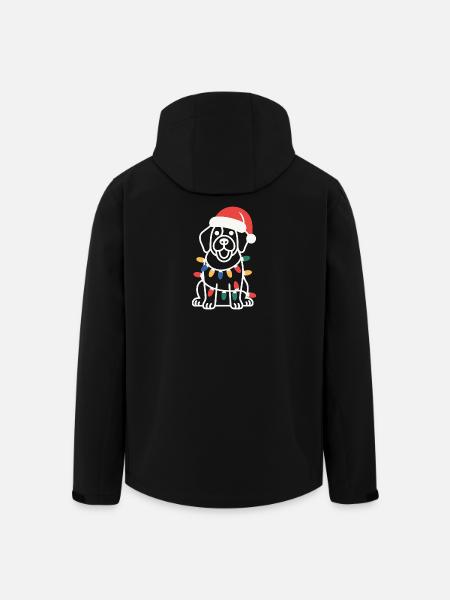 Santa Pup Christmas Lights - Men’s Recycled Softshell Jacket by Stanley/Stella - black
