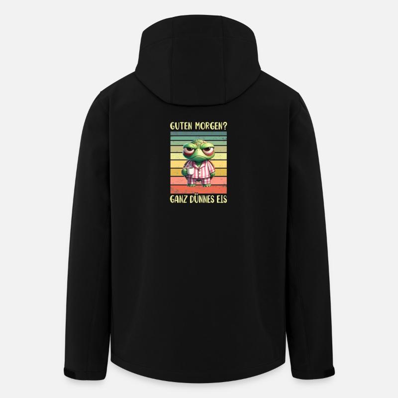 Schildkröte Morgenmuffel - Recycelte Männer Softshell-Jacke von Stanley/Stella - Schwarz