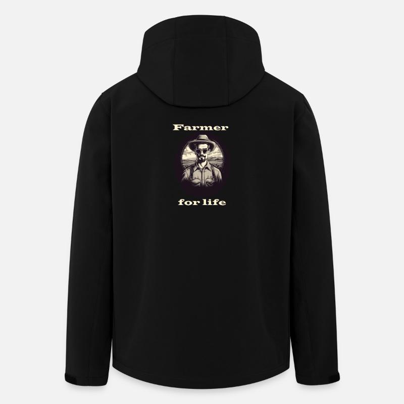 Farmer for life weiß - Recycelte Männer Softshell-Jacke von Stanley/Stella - Schwarz