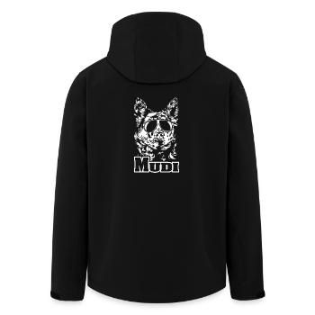 MUDI cool sunglasses dogs dog - Men’s Recycled Softshell Jacket by Stanley/Stella - black - Back - AI Model Male 185 light (185cm)