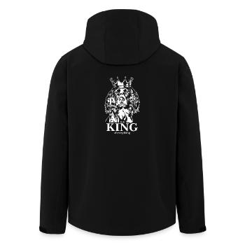 Little Münsterland King of everything Dogs - Men’s Recycled Softshell Jacket by Stanley/Stella - black - Back - AI Model Male 185 light (185cm)