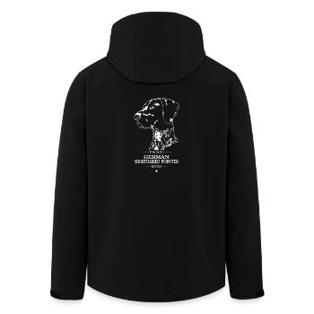 Braque allemand à poil court maman chien chien Wilsigns - Veste softshell homme en polyester recyclé Stanley/Stella - noir - Dos - AI Model Male 185 light (185cm)