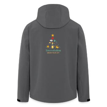 Treevolution Growing Joy - Men’s Recycled Softshell Jacket by Stanley/Stella - black - Back - AI Model Male 185 light (185cm)