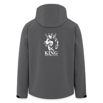 Siberian Husky King Dog Saying Dogs Wilsigns - Men’s Recycled Softshell Jacket by Stanley/Stella - black - Back - AI Model Male 185 light (185cm)