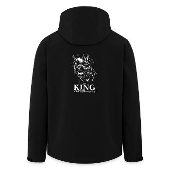 Staffordshire Bullterrier King Hundespruch Hunde - Recycelte Männer Softshell-Jacke von Stanley/Stella - Schwarz - Hinten - AI Model Male 185 light (185cm)