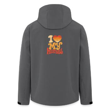 Ich liebe mein Fleischbällchen: Gourmet-Humor - Recycelte Männer Softshell-Jacke von Stanley/Stella - Schwarz - Hinten - AI Model Male 185 light (185cm)