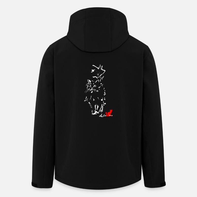 CAT LONG HAIR - Recycelte Männer Softshell-Jacke von Stanley/Stella - Schwarz