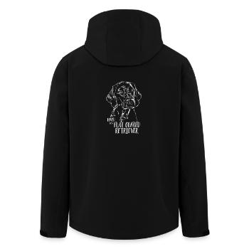 Aimé par un chien retriever à poil plat disant chiens - Veste softshell homme en polyester recyclé Stanley/Stella - noir - Dos - AI Model Male 185 light (185cm)