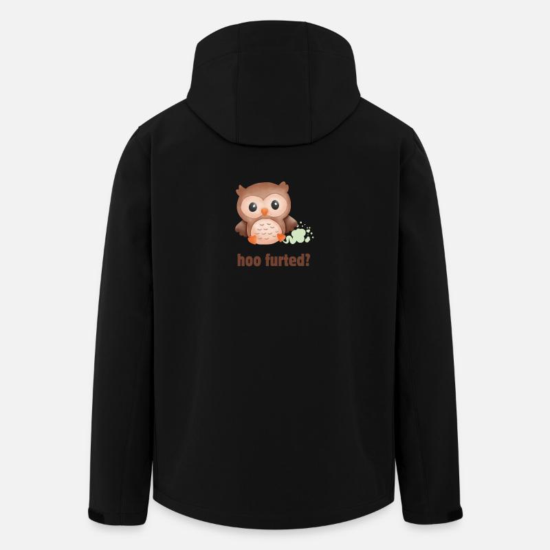 Hoo Furted Owl Pun - Recycelte Männer Softshell-Jacke von Stanley/Stella - Schwarz
