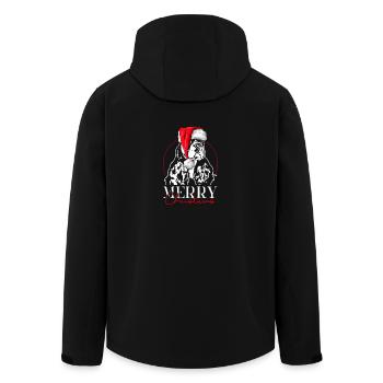 Père Noël American Cocker Spaniel Joyeux Noël Chien - Veste softshell homme en polyester recyclé Stanley/Stella - noir - Dos - AI Model Male 185 light (185cm)