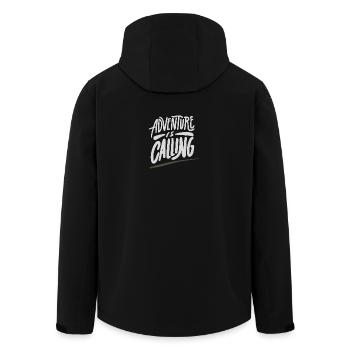 Adventure is calling - Recycelte Männer Softshell-Jacke von Stanley/Stella - Schwarz - Hinten - AI Model Male 185 light (185cm)