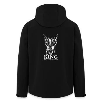 Dobermann King of everything Hundespruch Wilsigns - Recycelte Männer Softshell-Jacke von Stanley/Stella - Schwarz - Hinten - AI Model Male 185 light (185cm)
