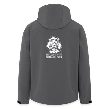 Wirehaired Vizsla life is better Dogs Wilsigns - Men’s Recycled Softshell Jacket by Stanley/Stella - black - Back - AI Model Male 185 light (185cm)